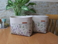 Látkový košík - s puntíky