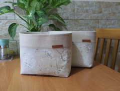 Látkový košík - s puntíky