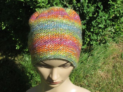 Čepice pletená - harmonie barev čepice barevná čepka hučka pro ženy pletená čepice 