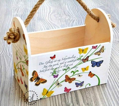 přenoska - box dřevěné decoupage boxy přenosky 