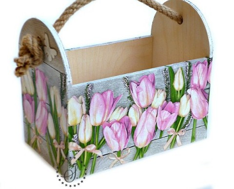 Přenoska - box dřevěné decoupage boxy přenosky 