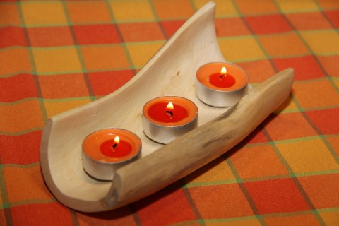 Dekorativní lipová miska svícen dekorativní miska odkládání lipové dřevo 