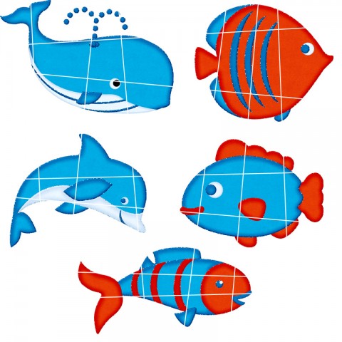 Sea Elements 8901 rybka polštář tričko scrapbook rybičky nálepka nažehlovačka obtisk 