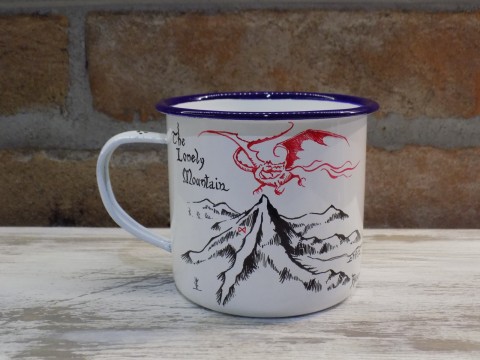 Smalt. hrnček - The Lonely Mountain hrnek kniha book fantasy šálek tolkien espresso cup pán prstenu ristretto mug lord of the rings 