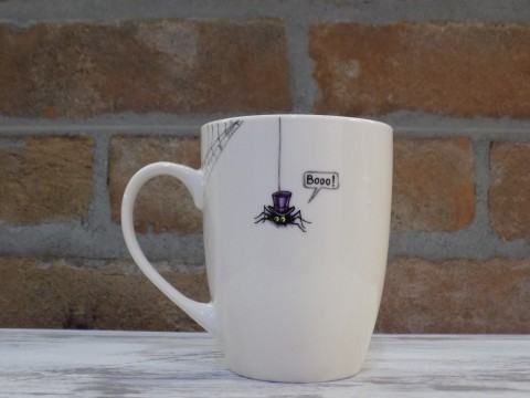 Kolekcia Pavúčik - Hrnček pavouk hrnek čaj káva pavučina gothic cylindr šálek espresso spider cup hat mug 