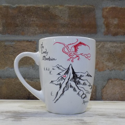 Hrnček Mountain Biker čaj drak kniha fantasy tea tolkien hobit dragon pán prstenu lord of the rings mountain 