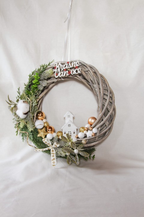 Vánoční věnec kruh andílek stromek vánoční stromek vánoční věnec vánoční dekorace 