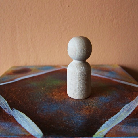 KACAFÍREK - dřevěný panáček dřevo děti hračka figurka panáček kacafírek 