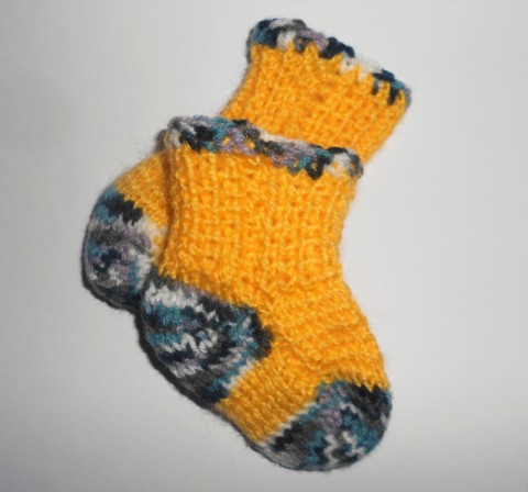 Ponožky na malé nožky ponožky ponožtičky žlutá modrá s 