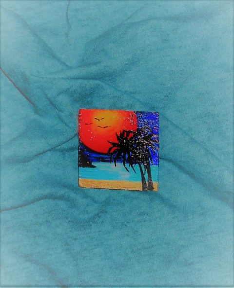 Paradise moře slunce magnetka magnet palmy ráj malovaná magnetka malovaný magnet paradise 