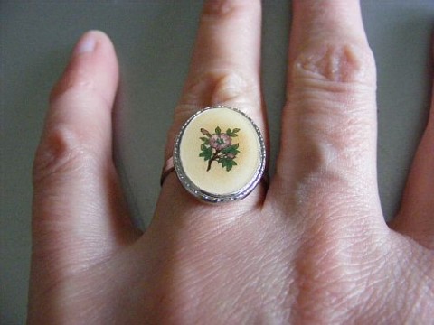 Půvabný prstýnek prsten bižuterie šperk květina v 
