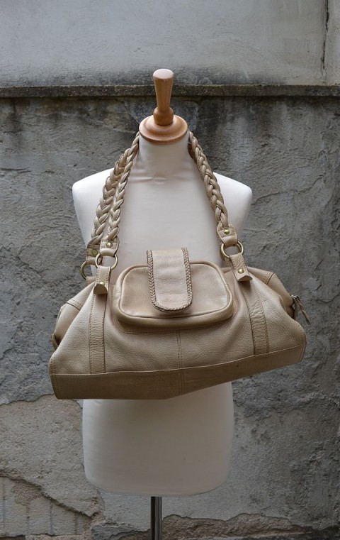 Cestovatelka - kožená kabelka kabelka safari styl kožená dámsk 