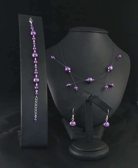souprava Simona Fialová náhrdelník náramek náušnice perle ketlování hand made voskové perlé 