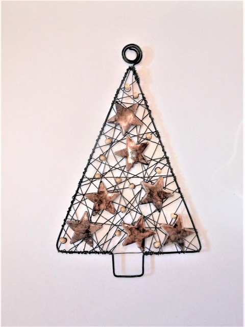 Stromeček hnědý stromeček hvězda vánoce dekorace 