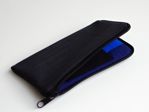 Pouzdro na mobil s vnitřní kapsou moderní obal praktický černá zip pouzdro mobil zapínání telefon mobilní smartphone dotykový futrál 