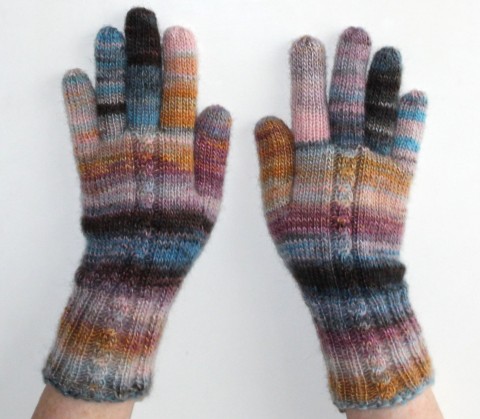 Rukavice prstové hřejivé modrá zlatá fialová růžová pletené černá žlutá pestré zimní vlna podzimní rukavice rukavičky prstové ivka polyacryl 