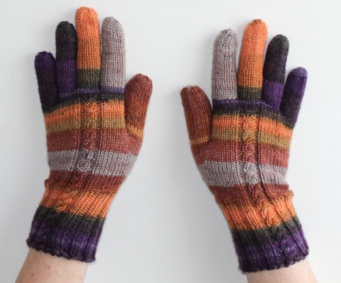 Rukavice..barvy podzimu zelená oranžová fialová šedá pestré béžová zimní podzimní rukavice rukavičky nugátová prstové ivka 