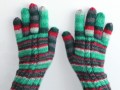 Rukavice pletené Vánoční 2v1