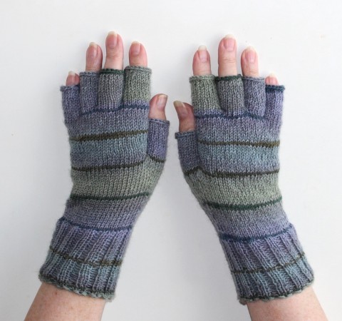 Rukavice pánské krátké prsty zelená modrá fialová pletené černá šedá zimní rukavice melír pánské prstové ivka 