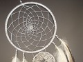 Stříbrný lapač snů 15x35 cm