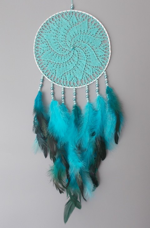 Lapač Tyrkysová tanečnice 20x55 cm dívčí závěs dětské chlapecké zavěsit nad postel do dětského pokoje dream dreamcatcher lapač snů do ložnice lapače snů do pracovny dreams doplněk do domácnosti 