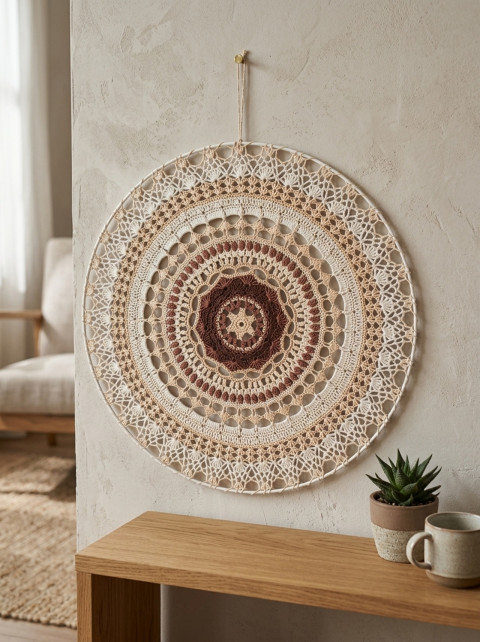 Mandala průměr 50cm- BARVY NA PŘÁNÍ meditace mandala pohoda klid meditační dream dreamcatcher teplo domova mandaly lapač snů do ložnice pozitivní energie lapače snů do obývacího pokoje do pracovny 