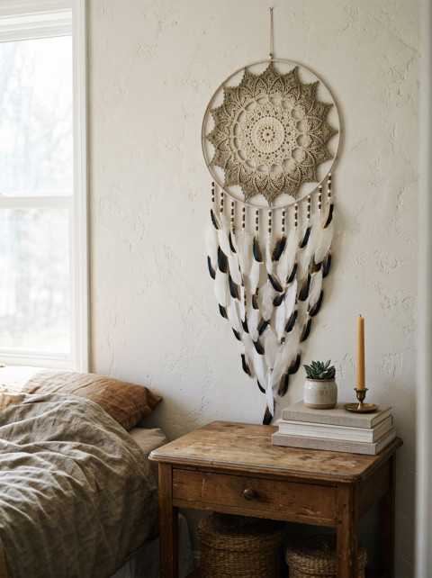 MAXI Lapač zlých snů  45 x 120 cm indián indiánský nad postel strážce boho dream lapač dreamcatcher lapač snů do ložnice 