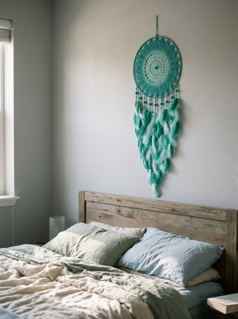 Lapač zlých snů 40 x 115 cm indián indiánský nad postel strážce boho dream lapač dreamcatcher lapač snů do ložnice 