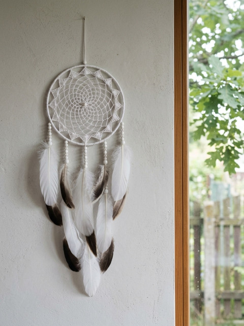 Lapač zlých snů 18 x 55 cm indián indiánský nad postel strážce boho dream lapač dreamcatcher lapač snů do ložnice 