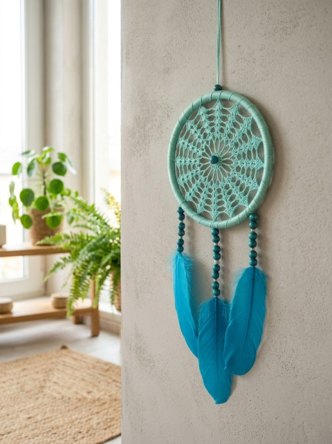 Lapač zlých snů 15 x 40 cm indián indiánský nad postel strážce boho dream lapač dreamcatcher lapač snů do ložnice 