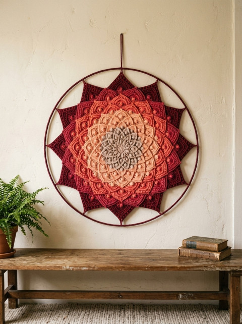 Mandala - 3D - průměr 45 cm meditace harmonie meditační lotosový květ mandaly mndala 