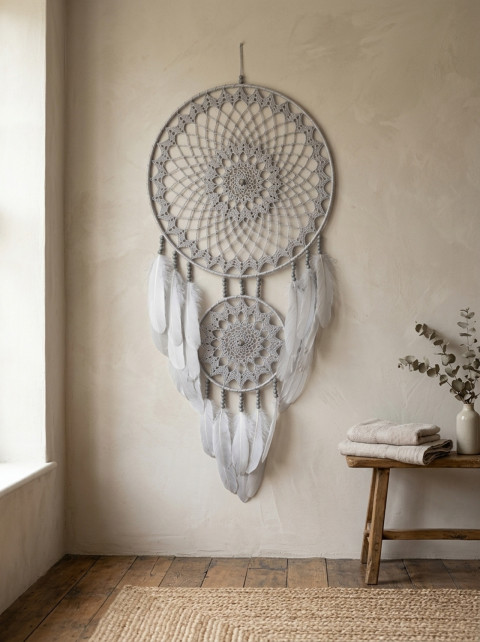 Lapač zlých snů 40 x 95 cm indián indiánský nad postel strážce boho dream lapač dreamcatcher lapač snů do ložnice 