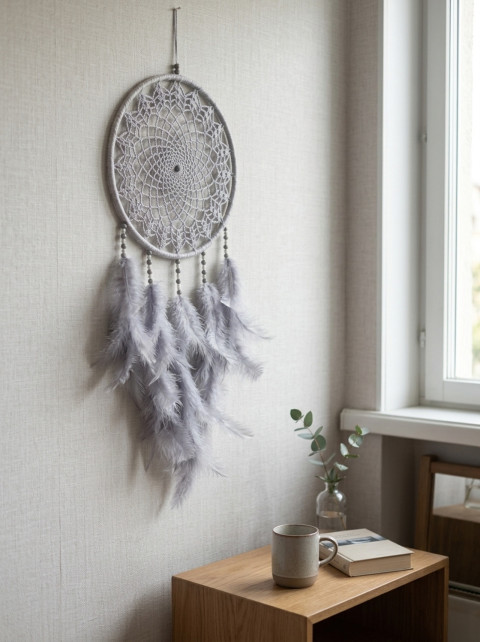 Lapač zlých snů 24 x 65 cm indián indiánský nad postel strážce boho dream lapač dreamcatcher lapač snů do ložnice 