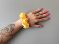 Dárkové - 4 scrunchies L ve žluté