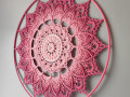 Mandala Růžová hvězda -průměr 45 cm