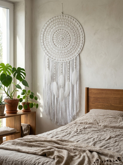 Lapač zlých snů 40 x 110 cm indián indiánský nad postel strážce boho dream lapač dreamcatcher lapač snů do ložnice 