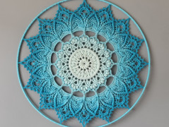 Mandala Tyrkysová hvězda - 45 cm