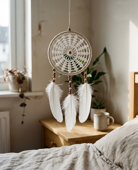 Lapač snů 15 x 40 cm indián indiánský nad postel strážce boho dream lapač dreamcatcher lapač snů do ložnice 
