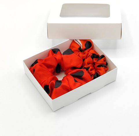 Sada dvou beruškových gumiček gumička gumičky do vlasů spony scrunchies scrunchie 