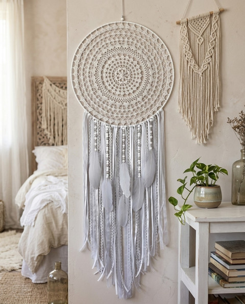 Lapač zlých snů 40 x 115 cm indián indiánský nad postel strážce boho dream lapač dreamcatcher lapač snů do ložnice 