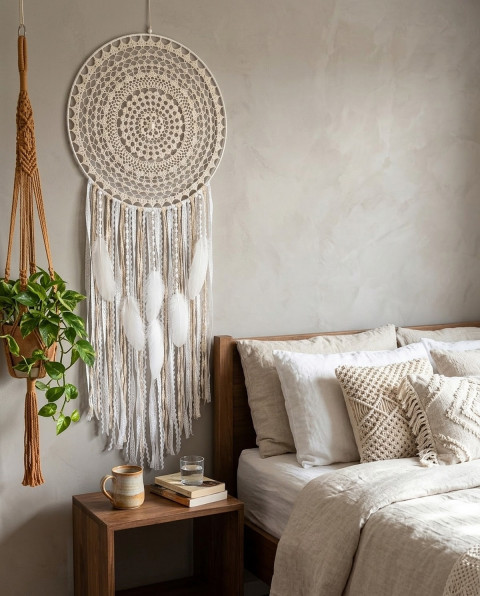 Lapač zlých snů  40 x 110 cm indián indiánský nad postel strážce boho dream lapač dreamcatcher lapač snů do ložnice 