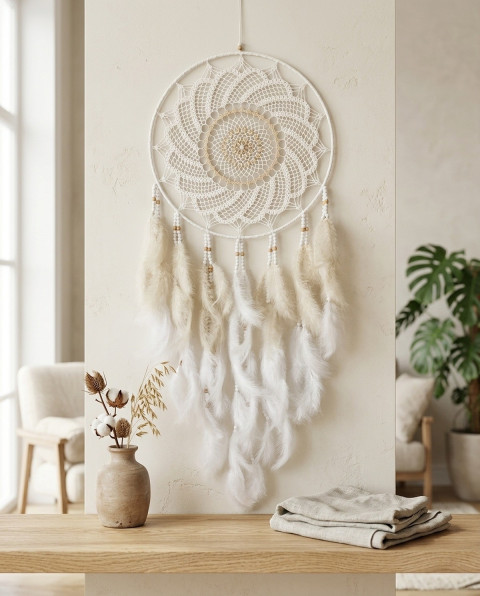 Lapač zlých snů 35 x 95 cm indián indiánský nad postel strážce boho dream lapač dreamcatcher lapač snů do ložnice 