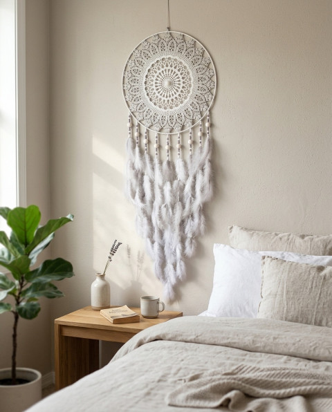 Lapač zlých snů 40 x 115 cm indián indiánský nad postel strážce boho dream lapač dreamcatcher lapač snů do ložnice 