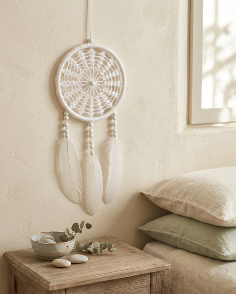 Lapač zlých snů 15 x 40 cm indián indiánský nad postel strážce boho dream lapač dreamcatcher lapač snů do ložnice 