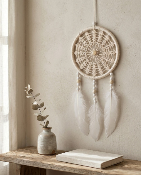 Lapač zlých snů 15 x 40 cm indián indiánský nad postel strážce boho dream lapač dreamcatcher lapač snů do ložnice 
