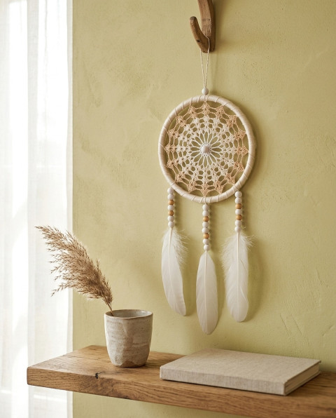 Lapač zlých snů 15 x 40 cm indián indiánský nad postel strážce boho dream lapač dreamcatcher lapač snů do ložnice 