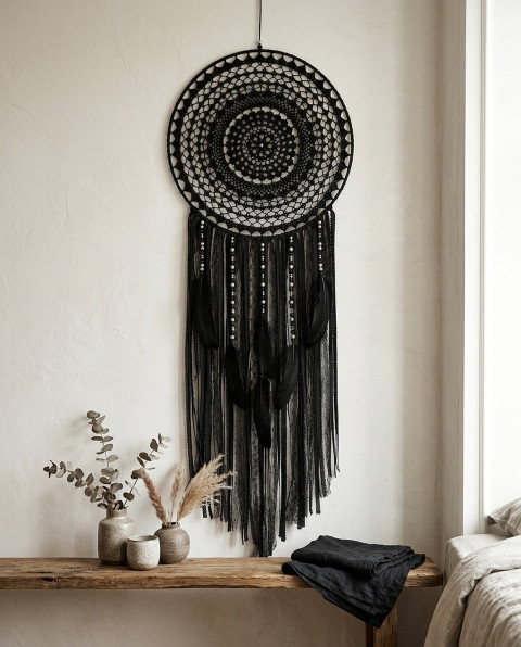 Lapač zlých snů 40 x 115 cm indián indiánský nad postel strážce boho dream lapač dreamcatcher lapač snů do ložnice 