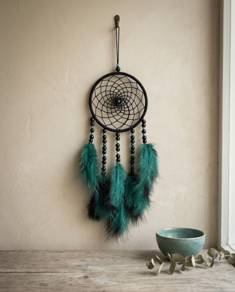 Lapač zlých snů 10 x 35 cm indián indiánský nad postel strážce boho dream lapač dreamcatcher lapač snů do ložnice 