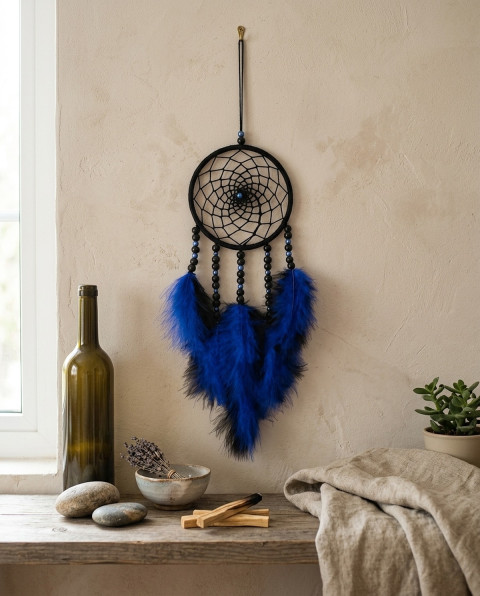 Lapač zlých snů 10 x 35 cm indián indiánský nad postel strážce boho dream lapač dreamcatcher lapač snů do ložnice 