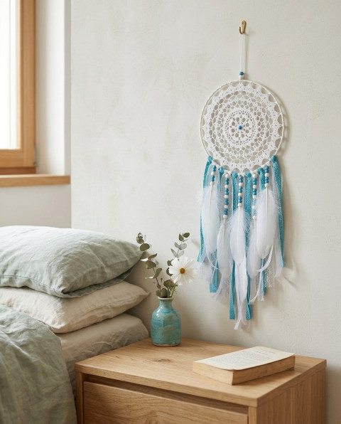 Lapač zlých snů  20 x 55 cm indián indiánský nad postel strážce boho dream lapač dreamcatcher lapač snů do ložnice 